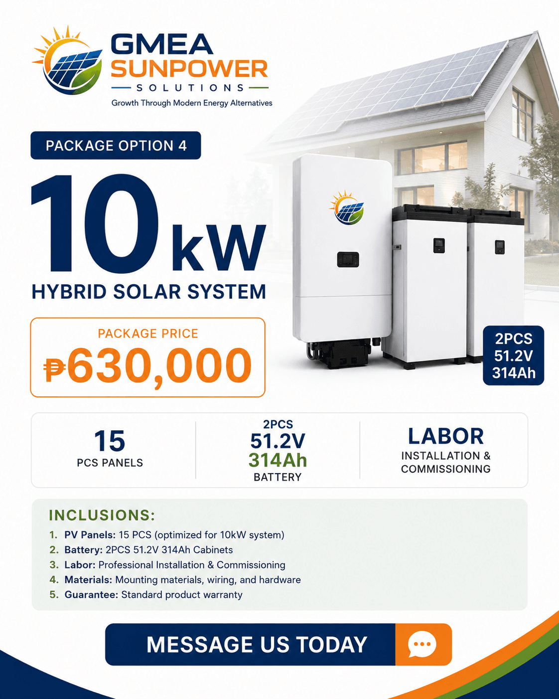 10kW Hybrid Solar System from GMEA Sunpower Solutions