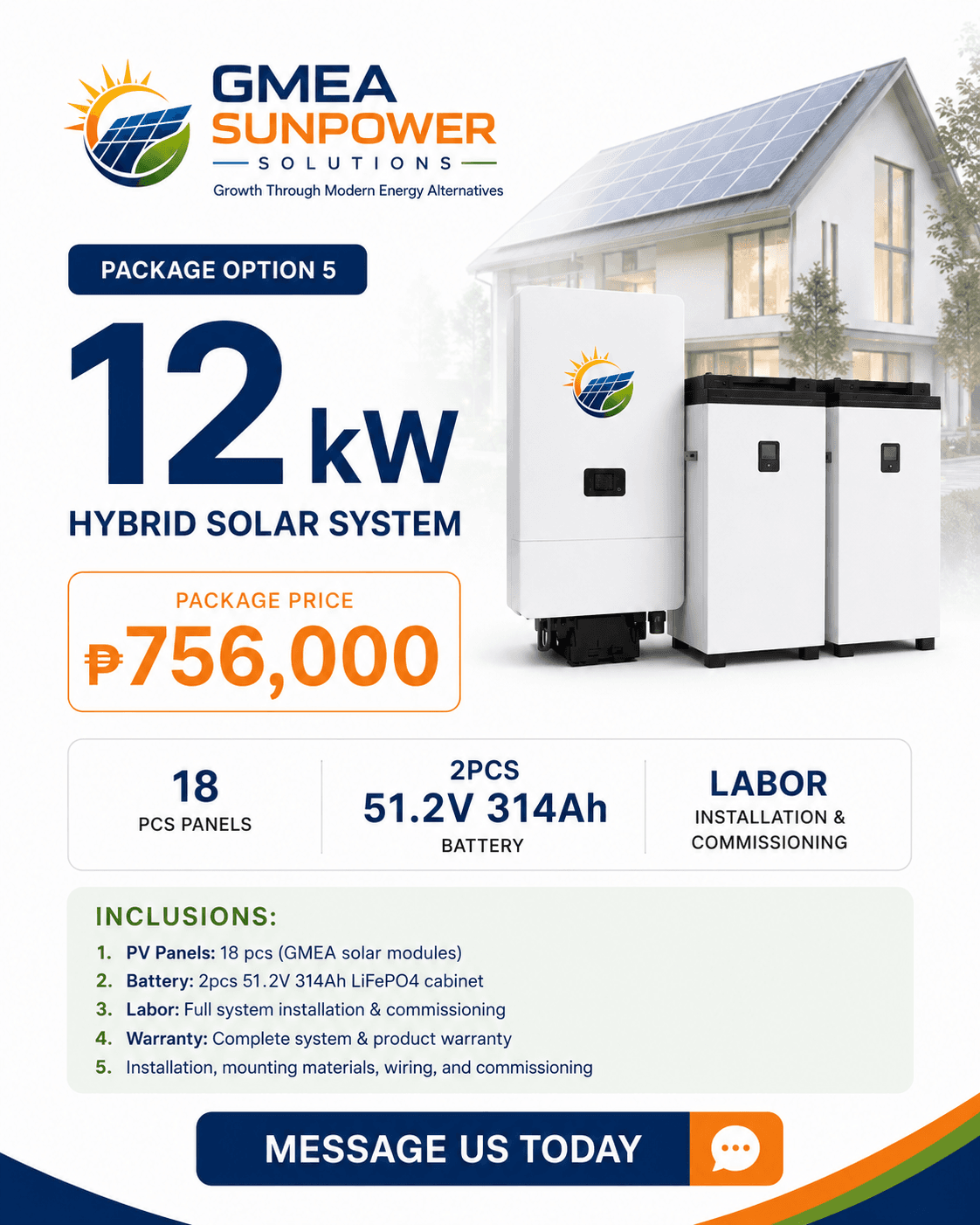 12kW Hybrid Solar System from GMEA Sunpower Solutions