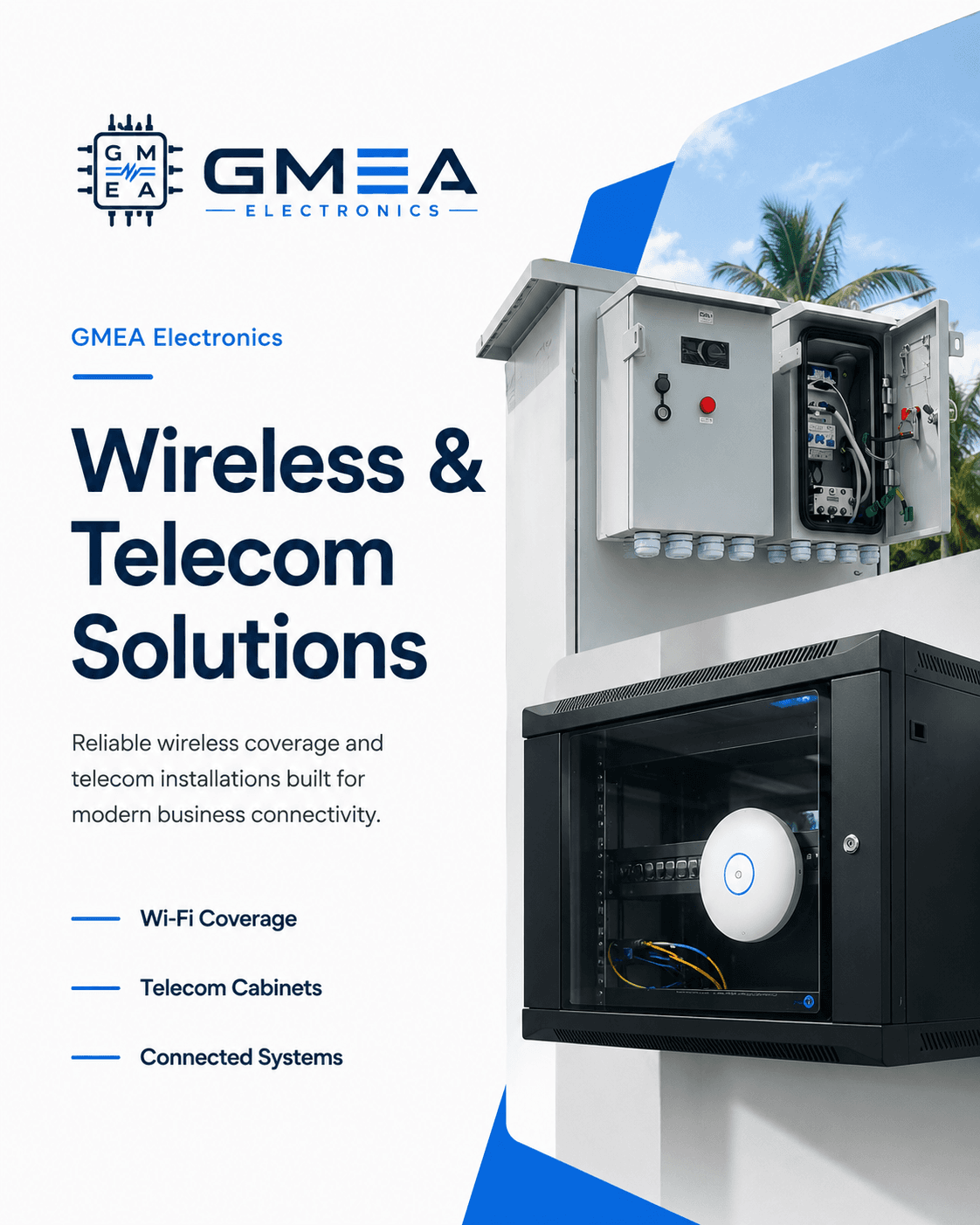 GMEA Electronics wireless coverage and telecom installation solutions