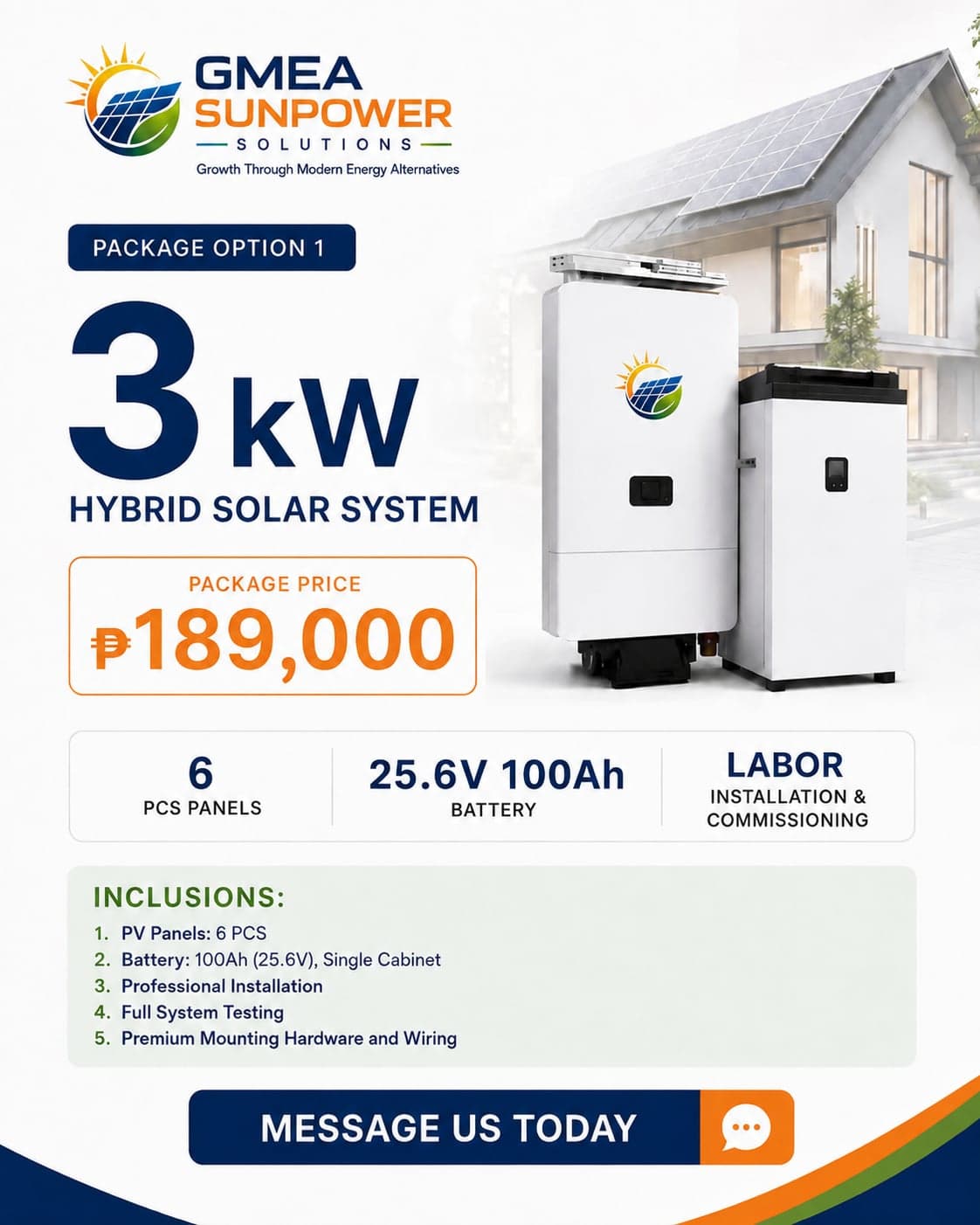 3kW Hybrid Solar System from GMEA Sunpower Solutions