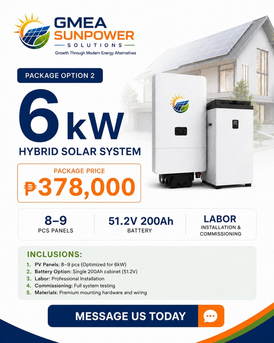 6kW Hybrid Solar System from GMEA Sunpower Solutions